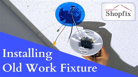 converting junction box to ceiling box|old work ceiling box installation.